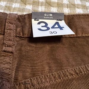 Gap Men’s Corduroy Brown Slim Fit 34 waist 30 length new